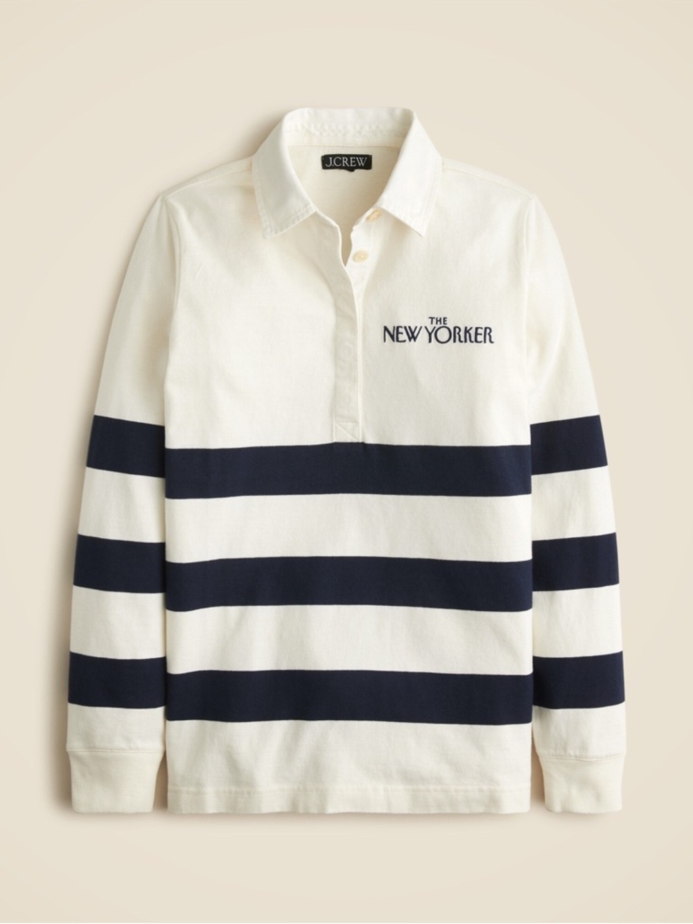 J. Crew Cream & Navy Striped Rugby Shirt — The New Yorker